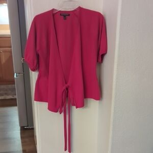Banana Republic Pink Tie Front Blouse